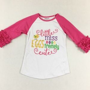 Easter Shirt With Long Ruffled Sleeves